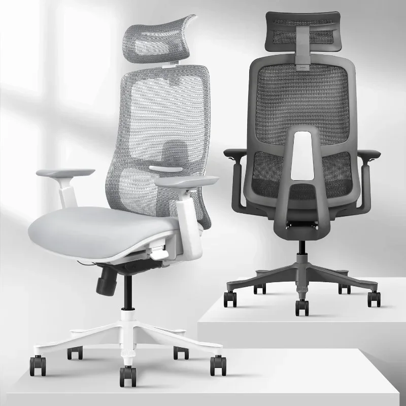 Silla ergonómica de oficina, asiento reclinable de malla con espalda alta, sillas de escritorio de oficina en casa con ruedas