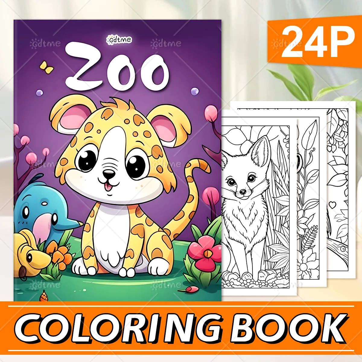 Erwachsenen-Malbuch mit Cartoon-Meerestieren und Dinosauriern, DIY-Ausmalbuch, Geburtstagsgeschenk ﻿ – Detail 1