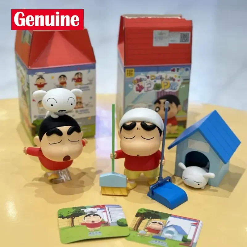 Crayon oficial shin-chan little white's série de vida diária caixa cega bonito artesanato presente de aniversário brinquedo decorativo na moda