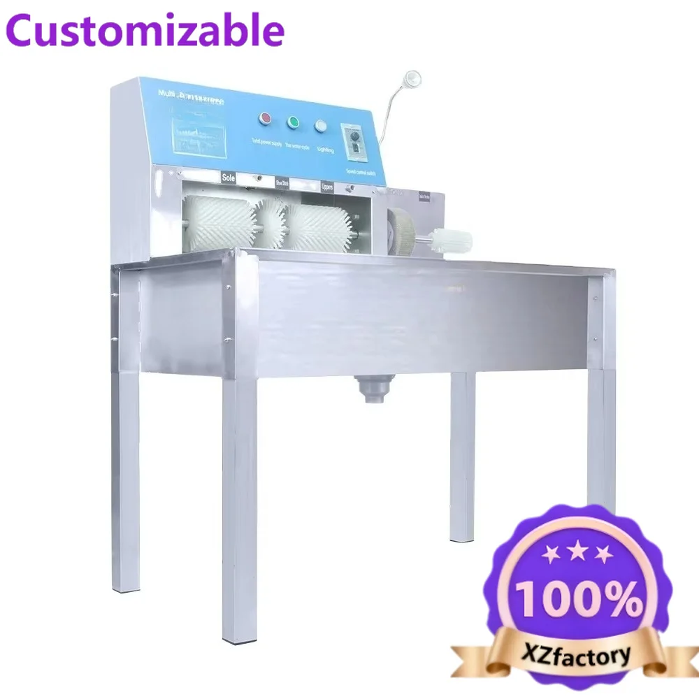Factory Direct 2026 Simple style stainless steel shoe washing equipment automatic or semi-automatic shoe shine machine with pool