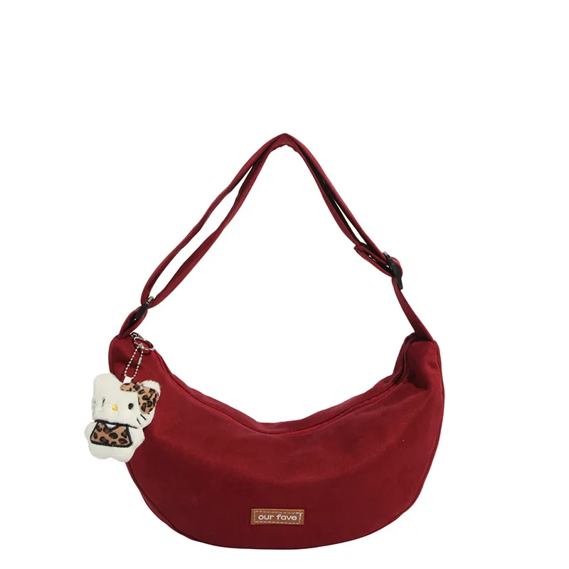 

2025Осенне-зимняя новая ретро-сумка через плечо с художественным рогом, корейская версия, высококачественная текстура, универсальная нишевая сумка на одно плечо