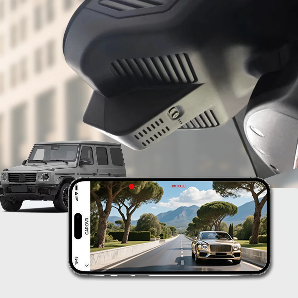 

4K HD WIFi Car DVR Dash Cam Mercedes G-Klasse G500 2017 to 2019 G35 G55 Benz Big G 2020 2022 G63 2019 2022 DashCam Plug and Play