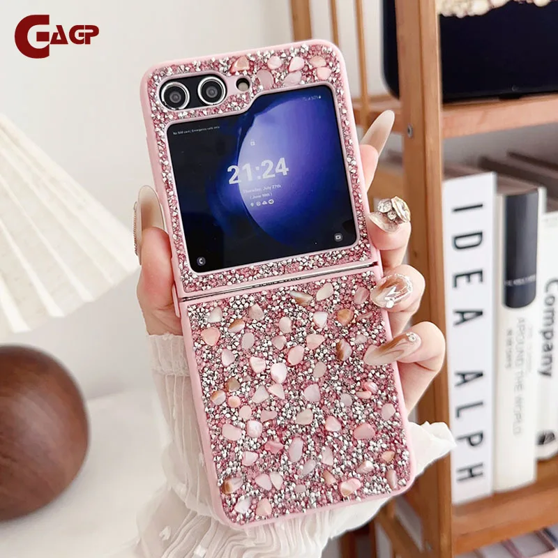 For Samsung Z Flip  7 FE Luxury Glitter Diamonds Case for Samsung Galaxy Z Flip 7 6 5 4 3 Flip 7 Rhinestone Bling Cover