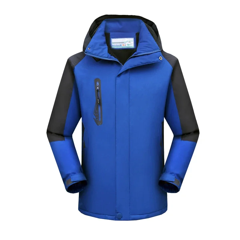 Men Ski Suit Jacket Hooded Softshell Outdoor Windproof Waterproof Hiking Winter Skiing Snowboard Bomber Jackets Fishing Costume