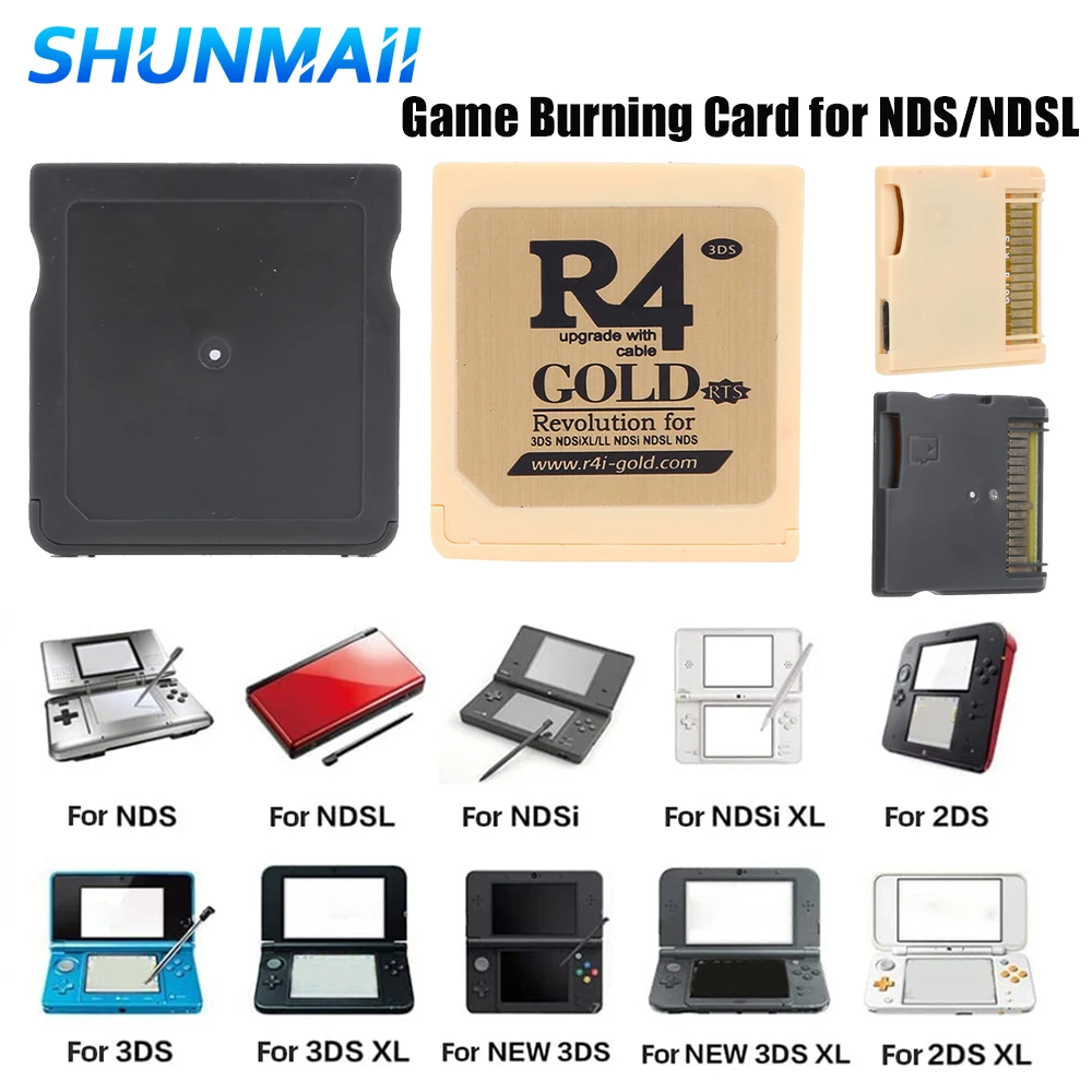 For R4 DS PRO/R4 GOLD RTS Adapter Game Burning Card Flashcard Secure Digital Gaming Memory Card for NDS/NDSL Game Accessories