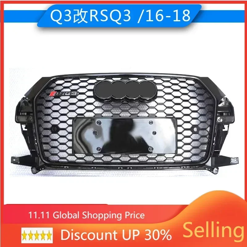 

Car Front Bumper Grille Grill For 2016-2018 Audi Q3 Hot Rod Auto Salon upgrade RSQ3 auto Racing grills