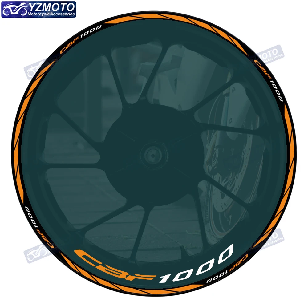 

Motorbike Racing Reflective 17 Inch Wheel Stickers Rim Stripe Tape Hub Motorcycle Decal Accessories Decorate For Honda CBF1000