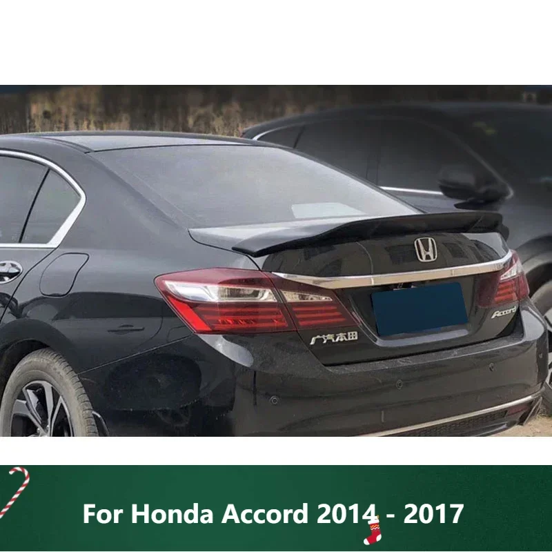 

New! Car Trunk Spoiler Carbon Fiber FRP Auto Rear Trunk Wing R For Honda Accord 2014 - 2017 Style Accessories Spoiler