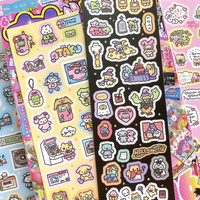 Korean Cartoon Cute Kawaii Graffiti Hand Drawn Rabbit Sticker Hand Account Photo Planner Diary Scrapbook DIY Decorative Stickers