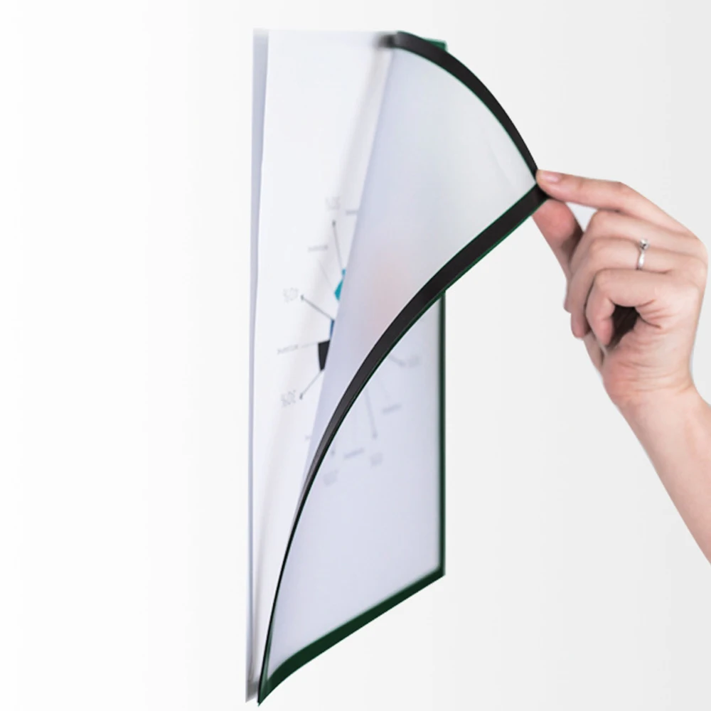 إطار ملف مغناطيسي إطار عرض مستندات PVC شفاف لجدول عمل صورة ورقية بحجم A4 #2