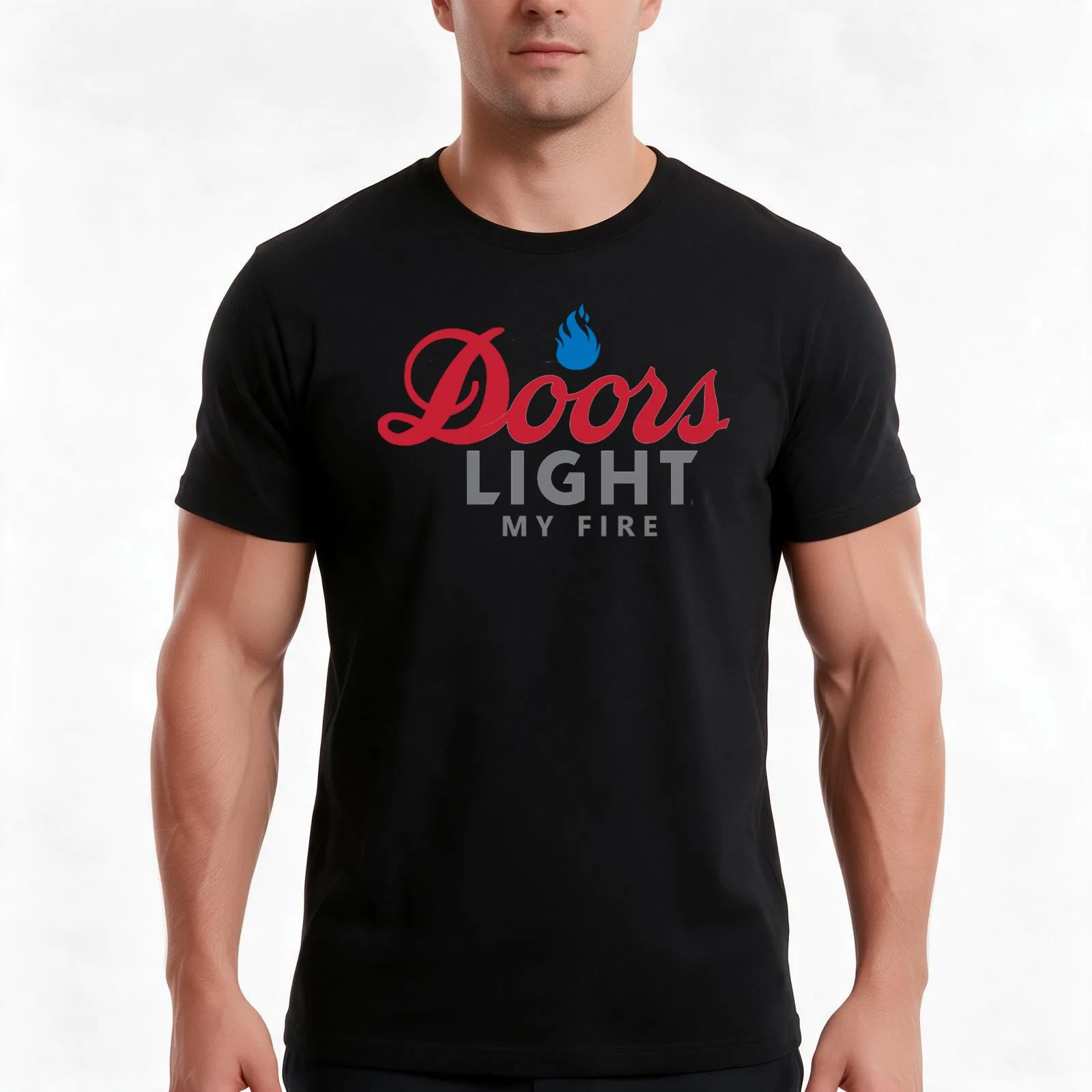 Doors Light My Fire Men T Shirt t shirt man cotton