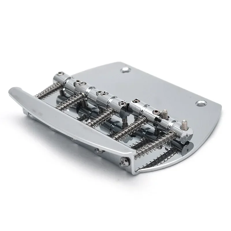 

Heavy Duty Chrome Plated 5-String Curved Bass Guitar Bridge for Electric Bass Guitars