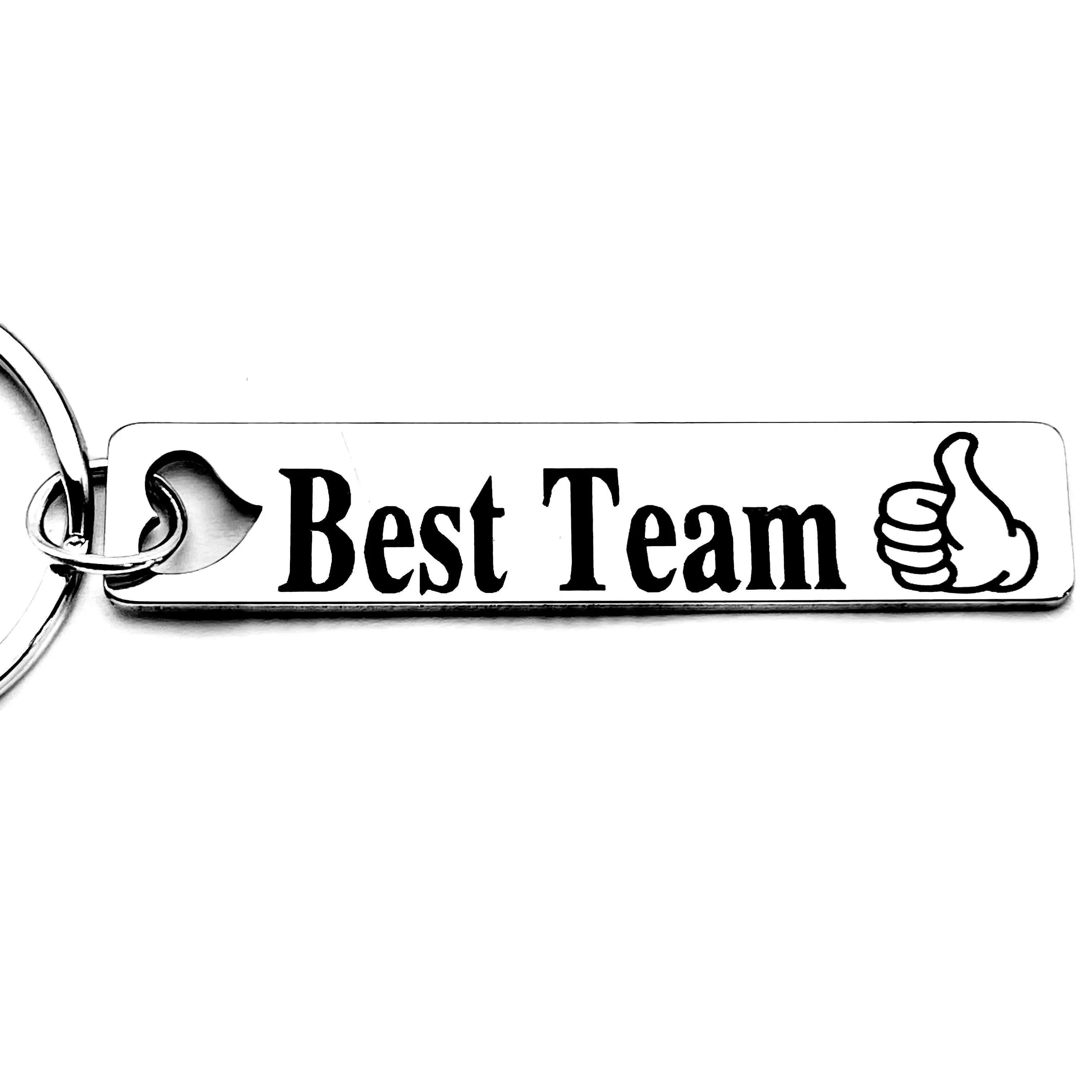 

The Best Team Stainless Steel Keychain, Inspiring and Inspiring, Creative Accessories, Perfect Gifts for Colleagues and Employee