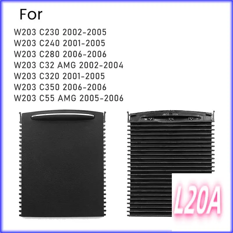 Yd-A20368001239051 غطاء وحدة التحكم المركزية باللون الأسود أعمى لسيارة Mercedes C-Class W203 2000-2007 ستارة حامل المشروبات