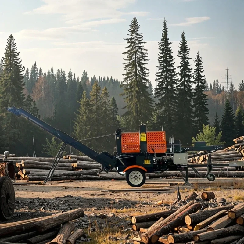 Customized Electric Log Splitter Circular Saw Firewood Processor EPA Engine Forestry Machinery Automatic Sawing Systems