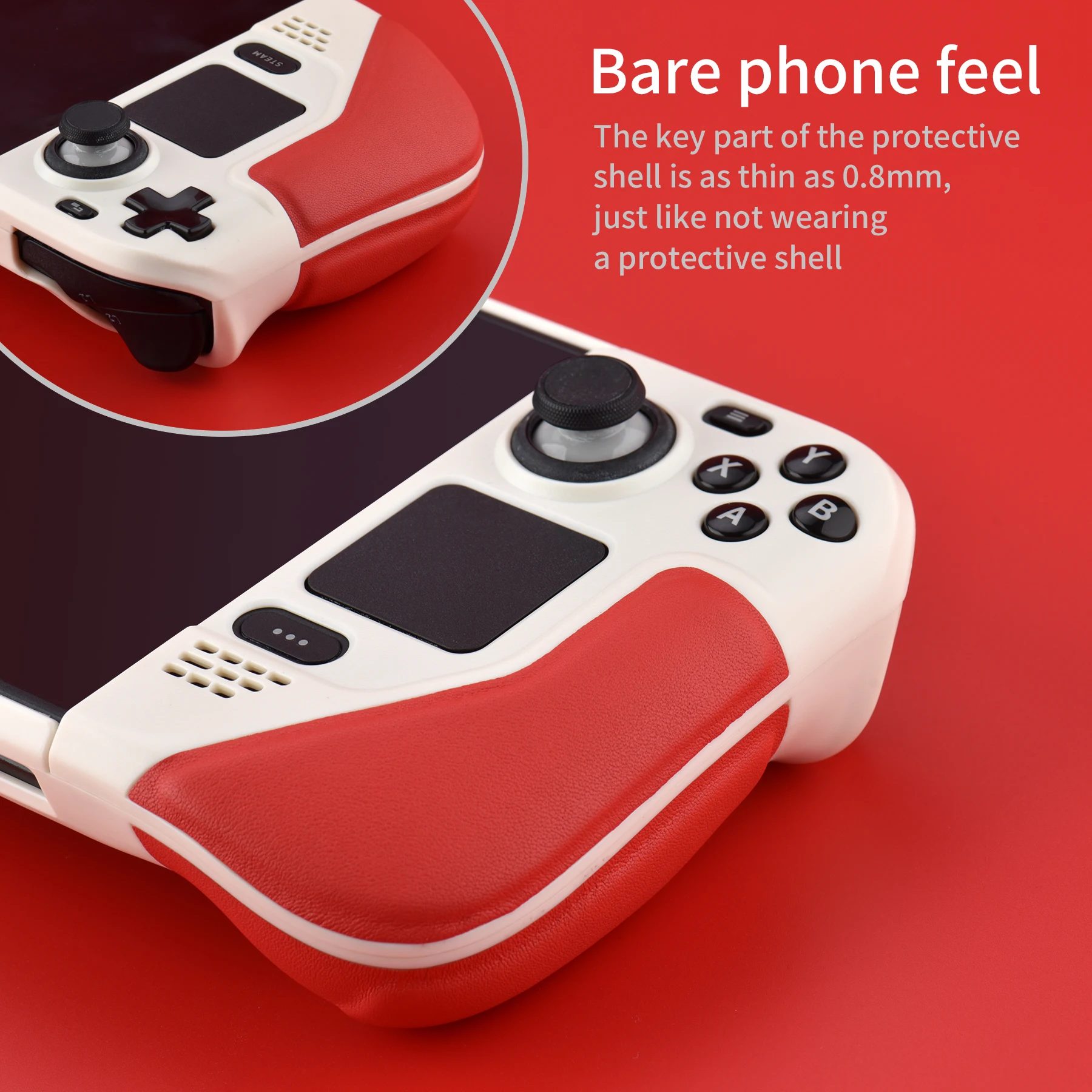 2023 new Suitable for steam deck game console protective case surface silicone oil handle cowhide wrapping