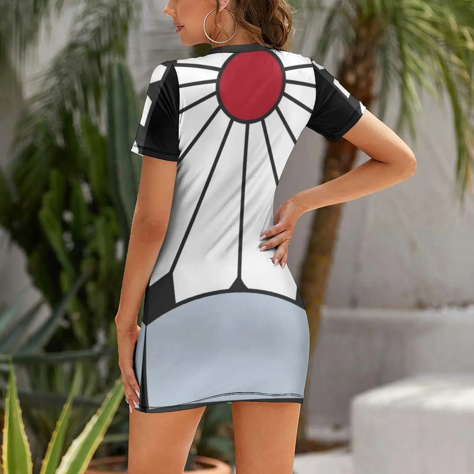 Hanafuda Earrings Aesthetic Design Short-Sleeved Dress Casual dresses women formal occasion dresses evening dress woman Dress
