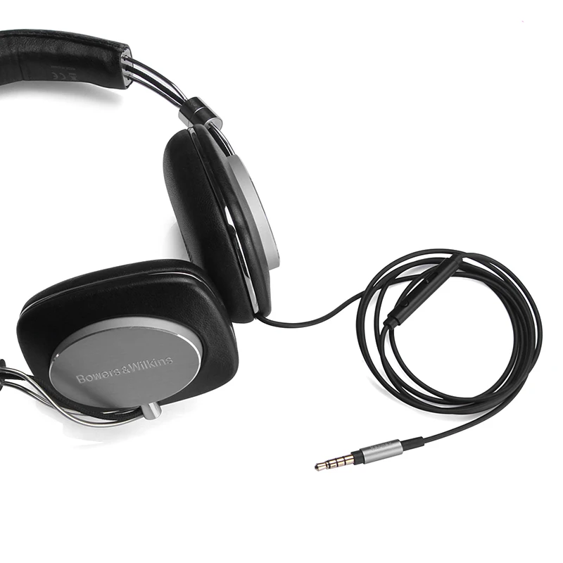 Para auriculares reemplazables B&W P5 Generation I Cable de actualización plateado de 3,5 mm a 2,5 mm