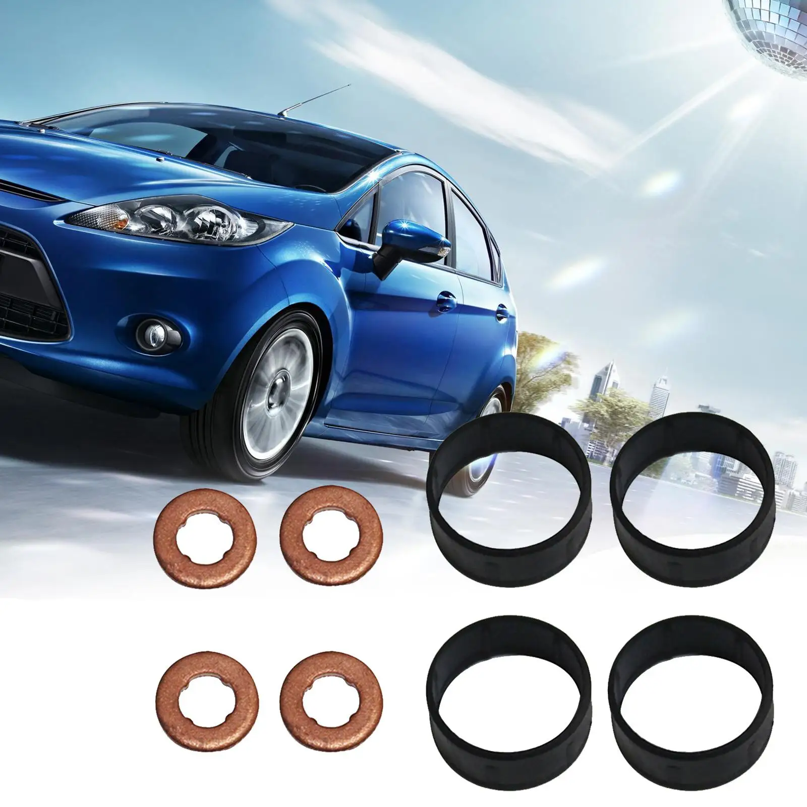 Fuel Injector Seal Washer O-ring Kit 1204698 Directly Replace High Quality for Ford Fusion 1.4 Tdci Automotive Accessories