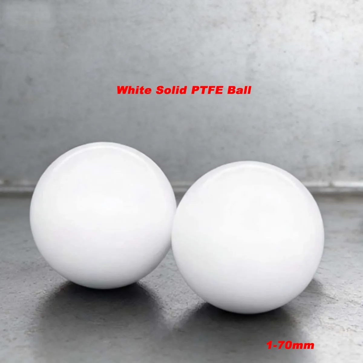

White Solid PTFE Ball 1-70mm, Plastic Bearing Ball, Electrical Insulation, Corrosion Resistant Sealing Ball for Machinery & Equi