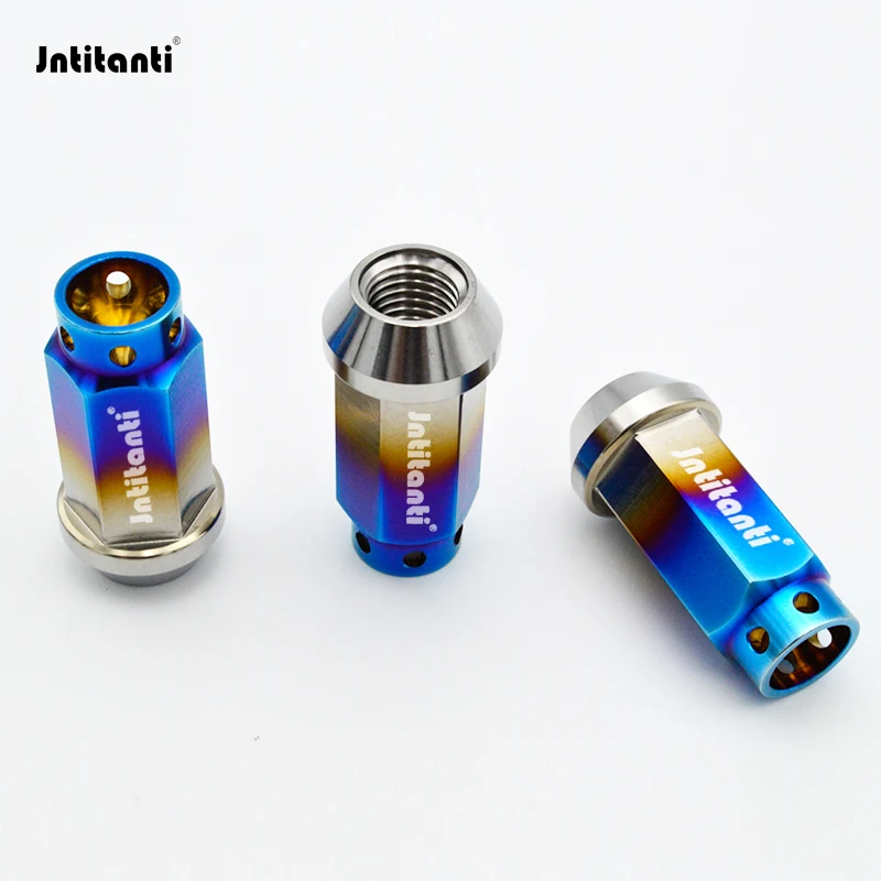 Jntitanti Round Closed Concave End Cone Seat Gr.5 Titanium Lug Nut M12x1.5 for Toyota Honda Ford Mazda Buick Acura Chevorlet Kia view 4