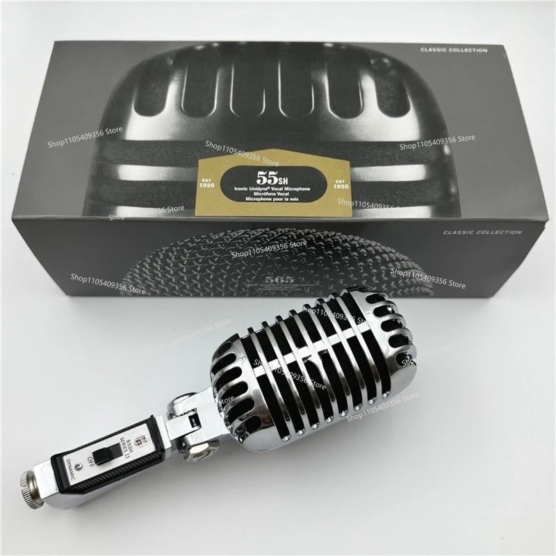 For 55SH Wired Dynamic Coil Microphone Performance Stage Karaoke Professional Trade Retro Microphone