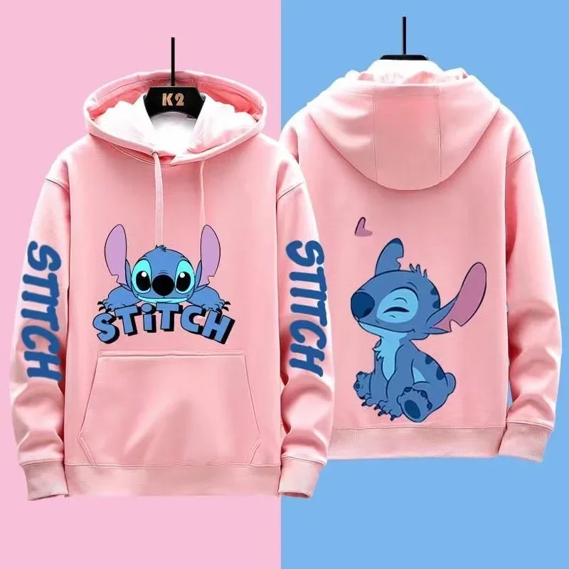 Miniso 2024 New Disney Stitch Hooded Funny Anime Autum Winter Men Women Sweatshirt Fashion 3D Print Oversized Pullover Hoodies