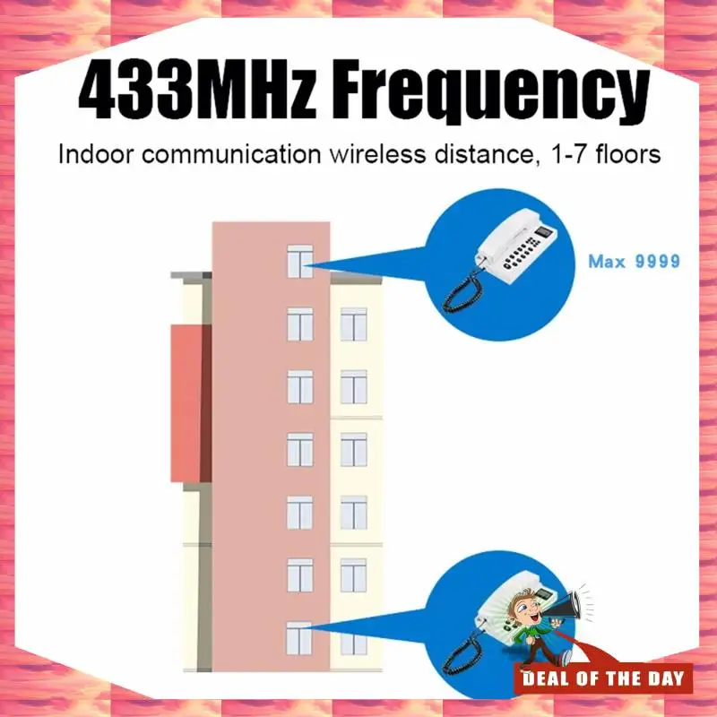 تسليم 24 ساعة بمقبس الاتحاد الأوروبي 2.4 جيجا هرتز اتصال داخلي لاسلكي للمنزل والمكتب لمسافات طويلة متعدد الغرف مكالمات واضحة هاتف أرضي لاسلكي #5