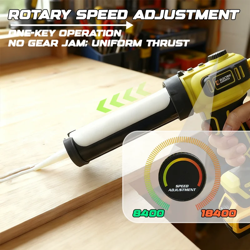 مسدس السد الزجاجي الكهربائي اللاسلكي متعدد الوظائف قابل للتعديل سرعة ملء مسدس الغراء لدبوس بطارية ديوالت 20 فولت (بدون بطارية) #5