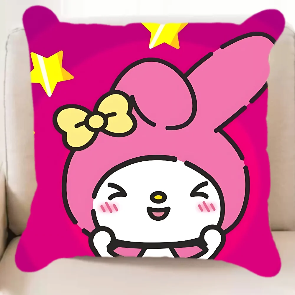 Pink Cute M-Melody Pillow Case Elegant Couple Home Living Room Bedroom Decorative Rectangle Pillowcase Sofa Cushion Cover