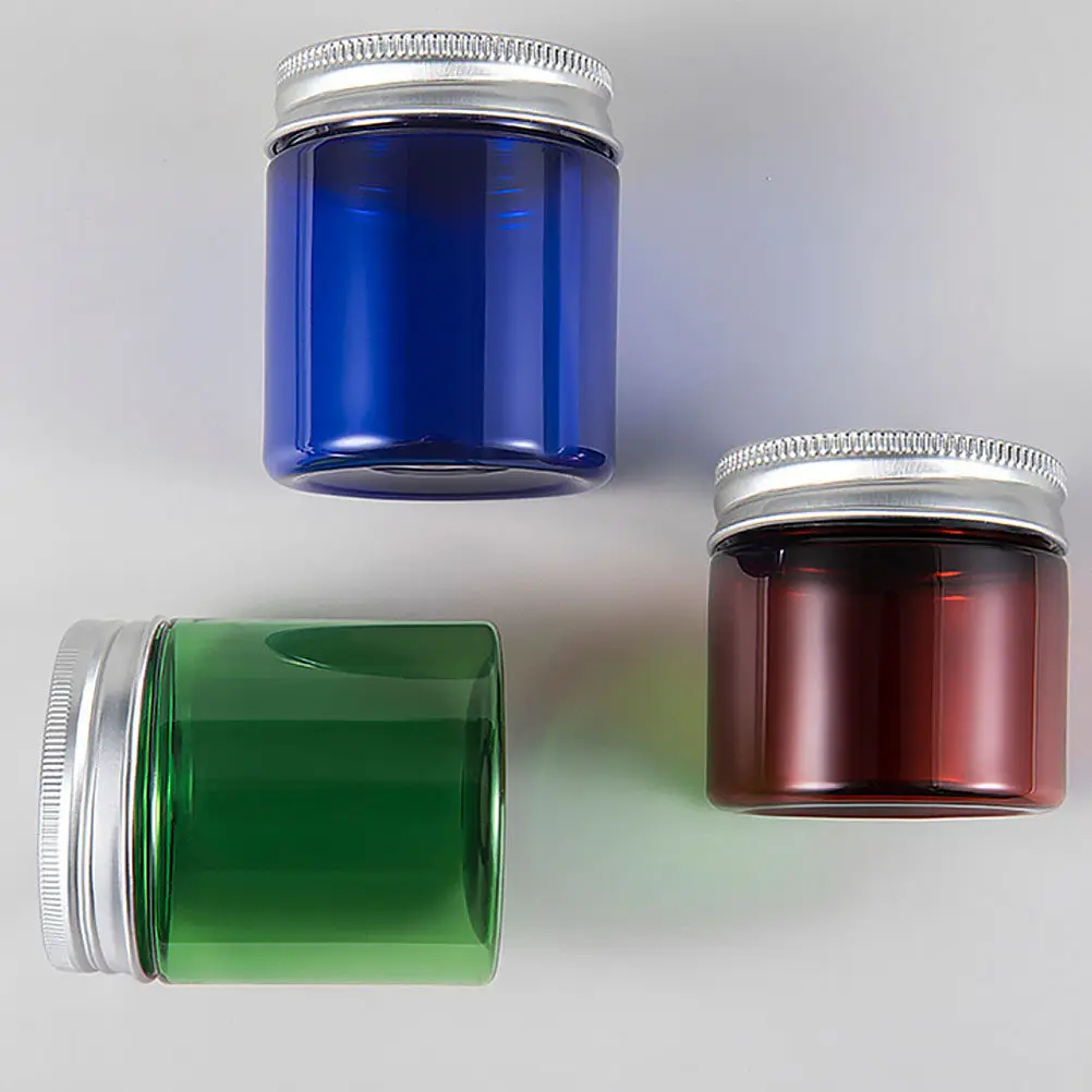 10Pcs 50G Empty Jars Plastic Cream Containers Travel Size Portable Mini Storage Pots for Shampoo Lotion Essential Oil