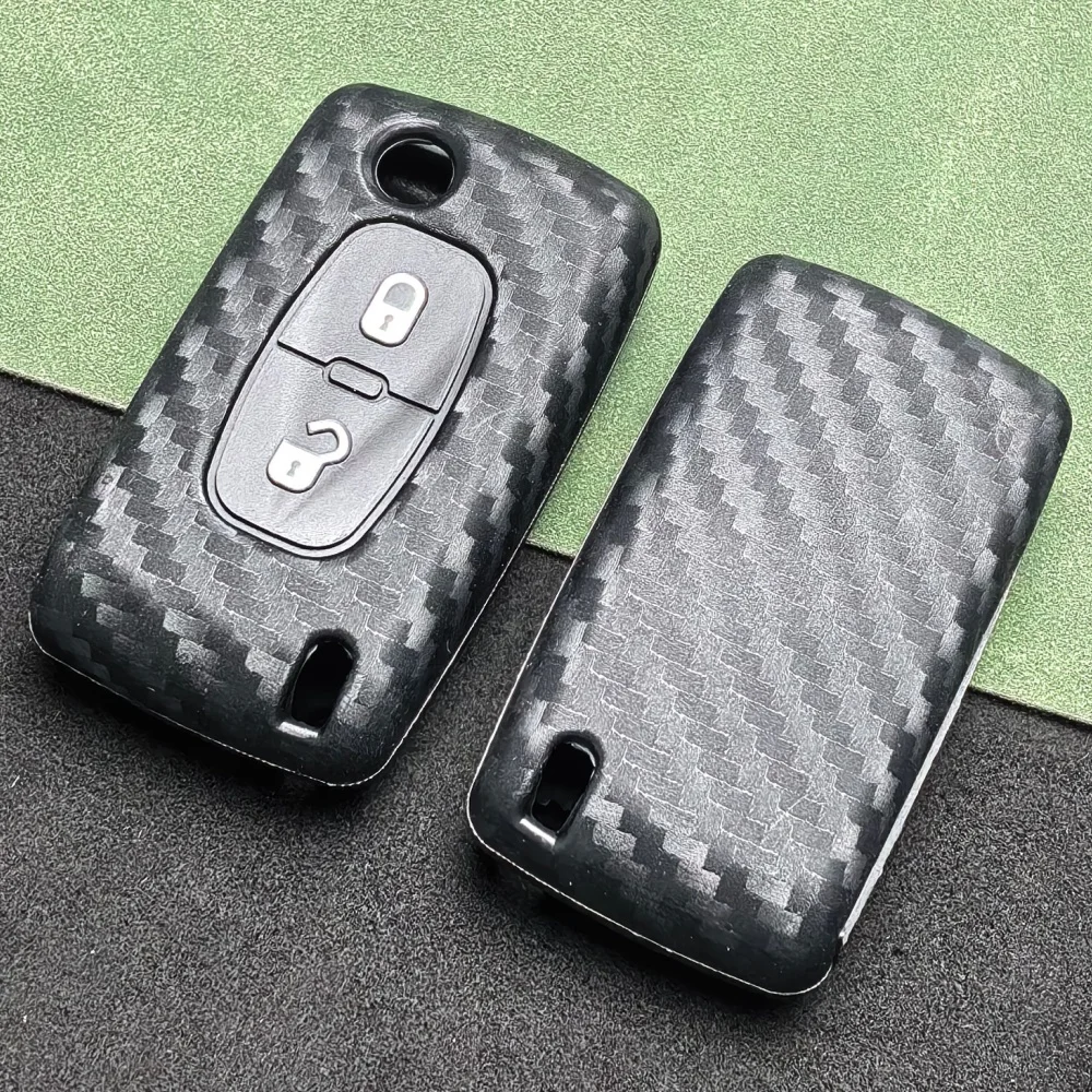 New Silicone Car Key Case Cover Keychain Fob Shell for Citroen C2 C3 C4 C5 C6 Xsara Berlingo for Peugeot 207 307 308 407 607 807