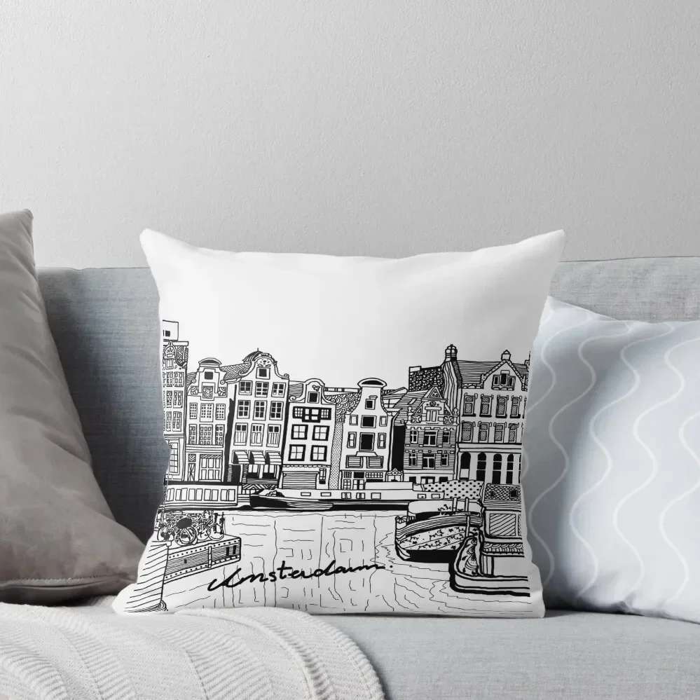 Amsterdam - Netherlands Throw Pillow Pillow Cover Cushions Ornamental Pillow