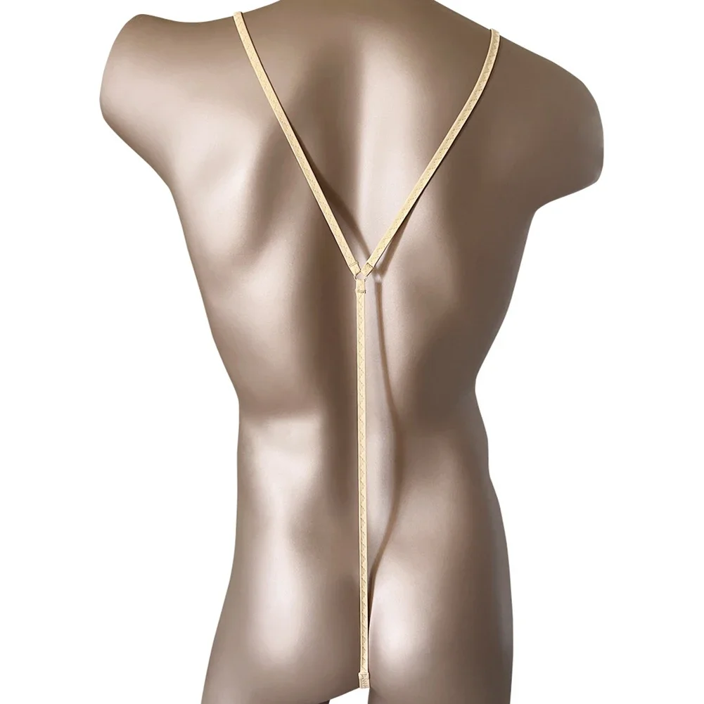 Men Briefs Suspender Bodysuit Underwear Bugle Pouch Thong T-back Underpants Backless Romper Mens Undershirts Leotard Jockstrap