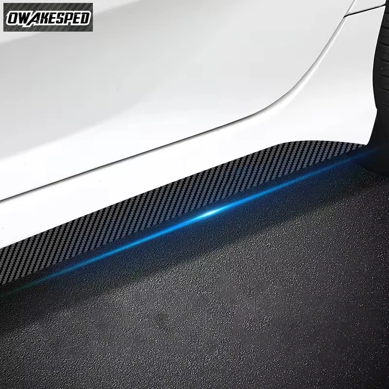 Car Door Side Skirt Sill Stripes Carbon Decals Styling stickers For BMW 1 series 3 series F20 F21 F30 F31 M Packet E90 E92 E93