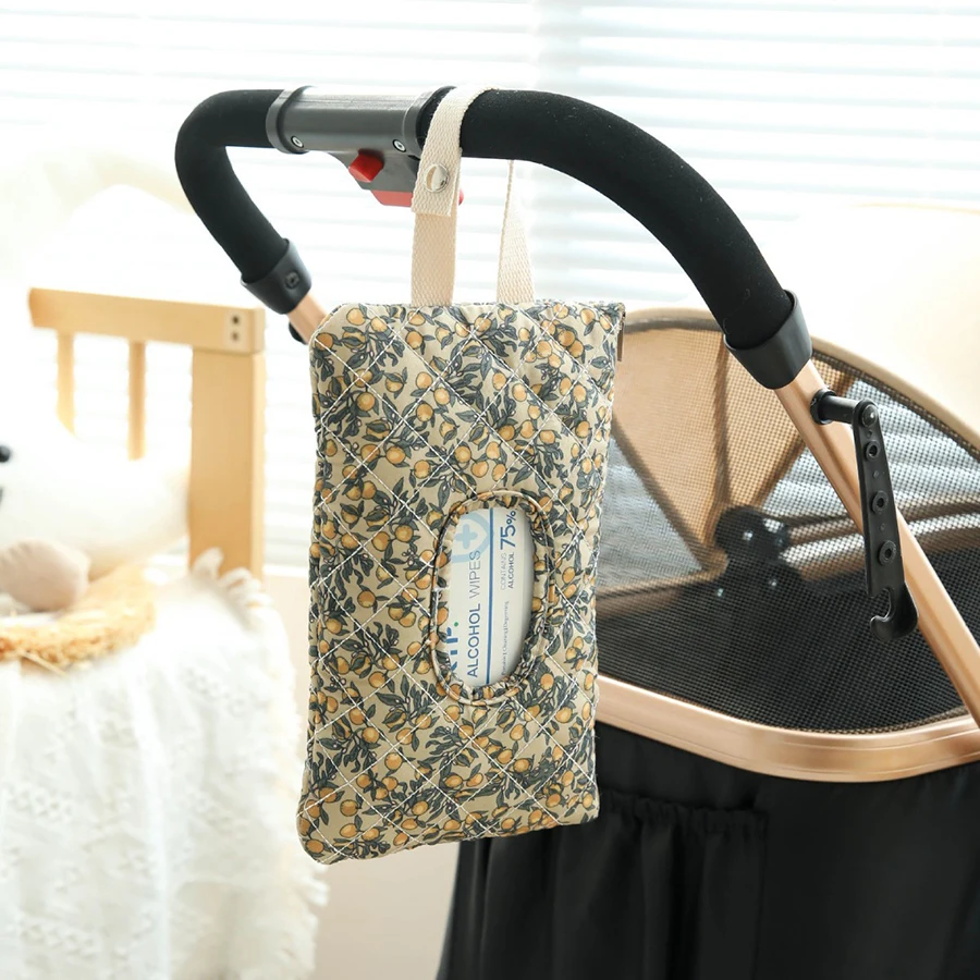 

Прикроватная сумка для подгузников, хлопковая детская одноразовая сумка для хранения влажных салфеток, сумка для маленьких мальчиков и девочек, тележка для бутылочек, подвесная сумка, новинка