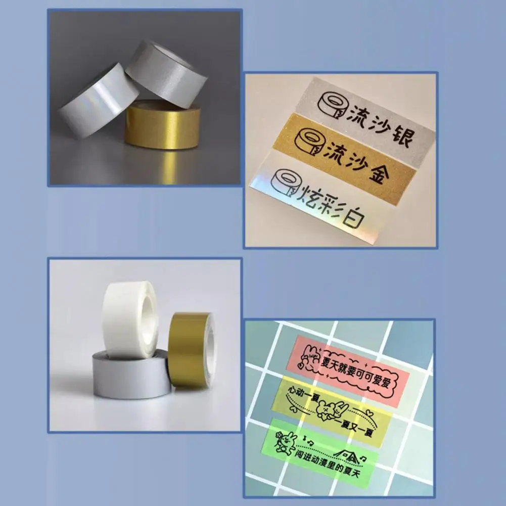 Self-adhesive Sticker Scratch-proof Label Tape Oil-resistant Colorful Label Tape Sticker for Thermal Paper Label for Various