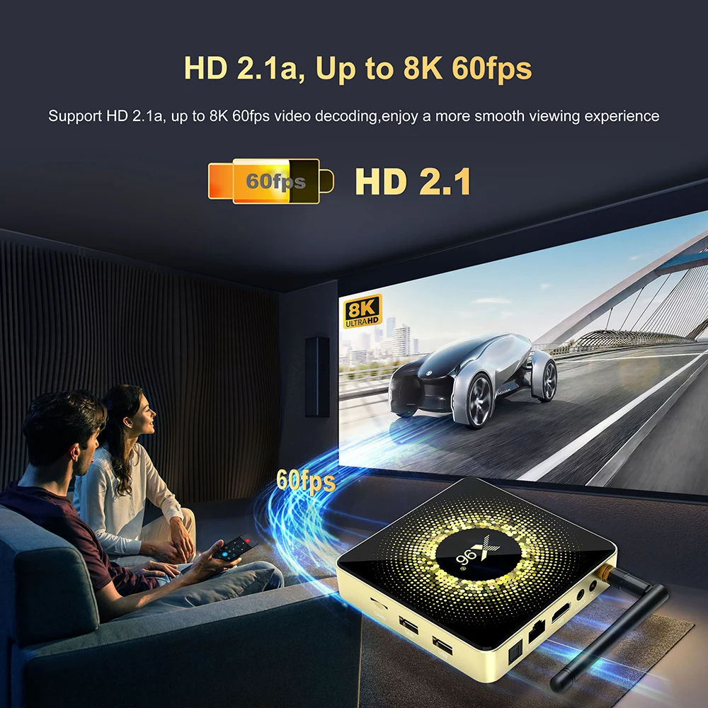 X96 X10 Amlogic S928X-J TV Box Android 11 Set Top Box Support Dolby 8K Media Player Android 11.0 Wifi6 1000M DDR4 4G32G 8G64G