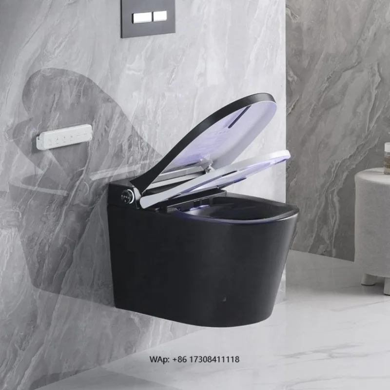 European Standard Intelligent Toilet Bidet Smart Black Wall Hung Toilet Smart Wall Mounted Intelligent Wc Smart Toilet