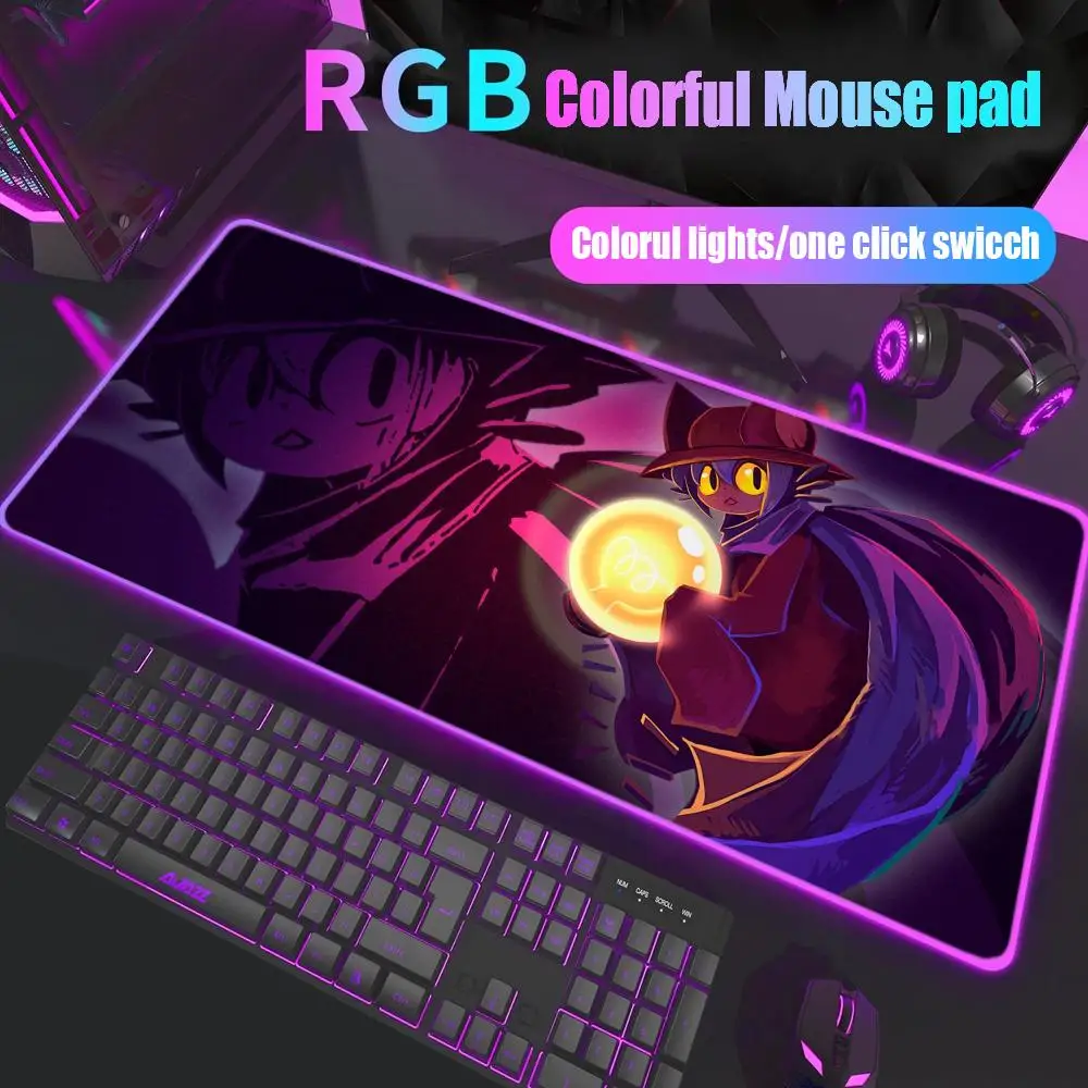 

Niko Oneshot Mouse Pad Gamer Rgb Desk Mat Back Light Led Mousepad Setup Gaming Accessories Deskmat Big Mousepepad Backlight