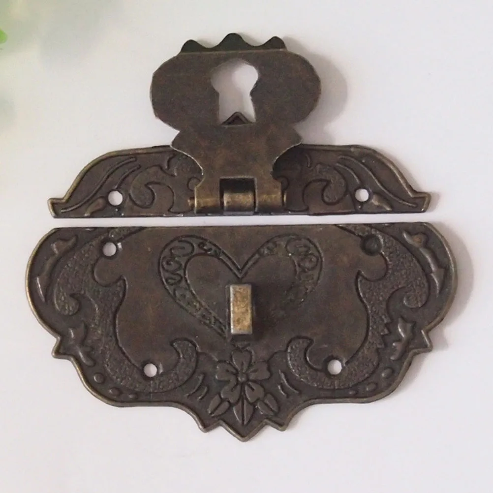 

2 pcs Zinc Latches for Cabinet Box Hasp Box Lock Buckle Storage Case Hasp Durable Retro Hardware Furniture Decor