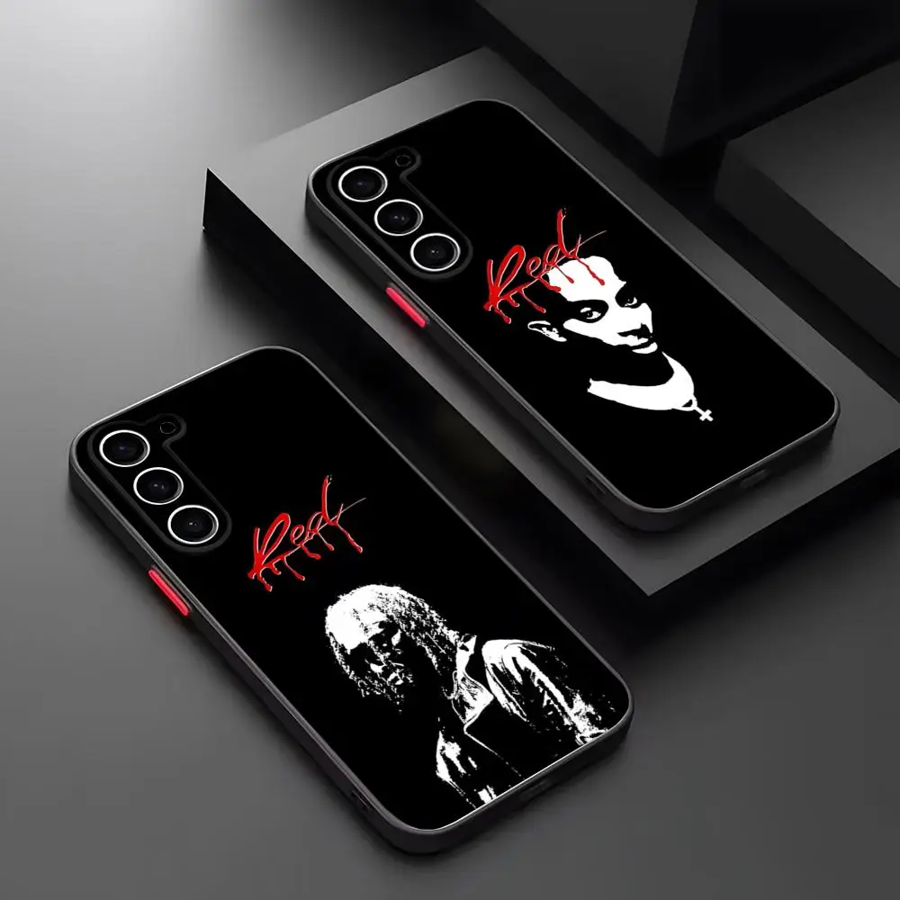Playboi Carti rapero funda de teléfono mate transparente para Samsung S21fe S22 FE S23 Ultra S24 Plus S25 funda trasera de lujo