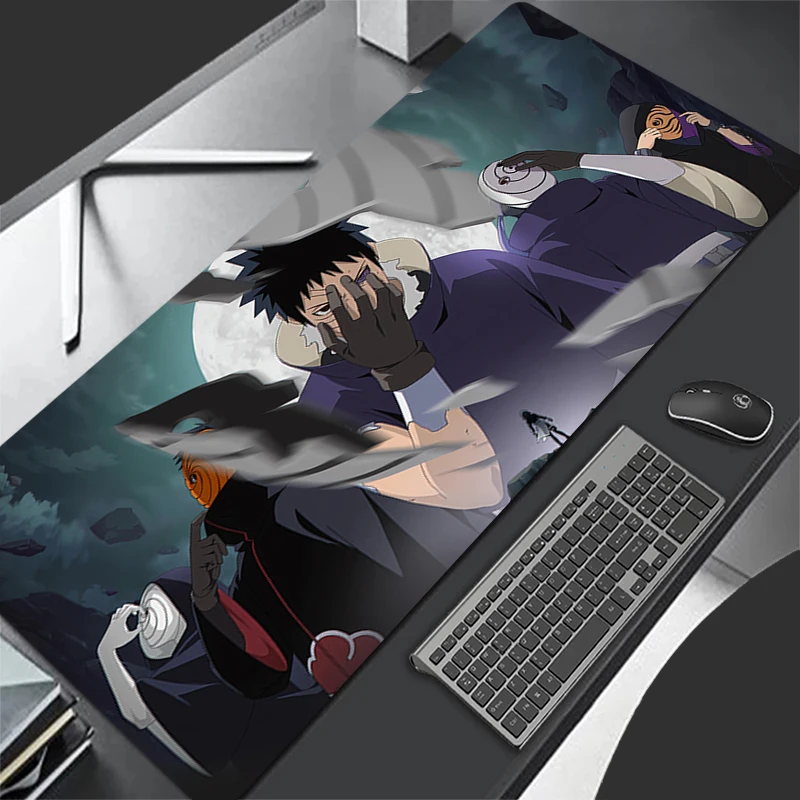 Mouse Pad Anime Carpe Large Naruto Obito Uchiha PC Gamer Computer Mausepad Varmilo Keyboard Gaming Accessories Extended Desk Mat - view 4