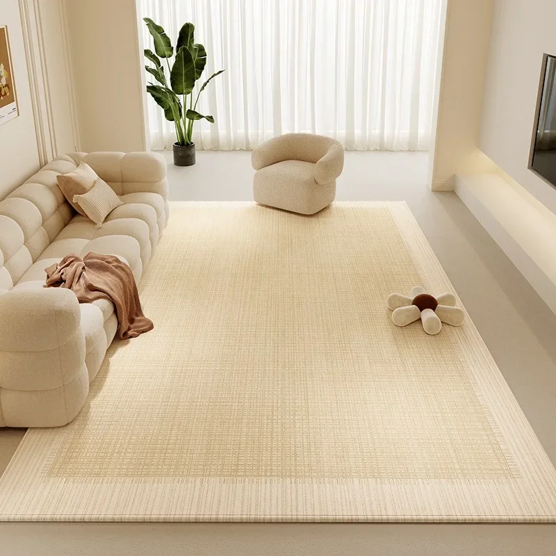 Cream Style Carpets for Living Room Large Area Bedroom Washable Decor Carpet Thick Plush Lounge Floor Mat Fluffy Soft Study Rug