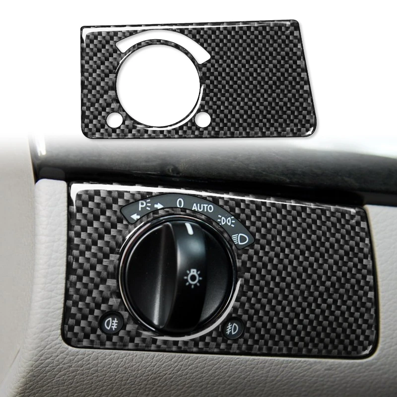 

Suitable for 2003-2009 Mercedes-Benz E-Class W211 carbon fiber car interior modification decoration headlight switch frame