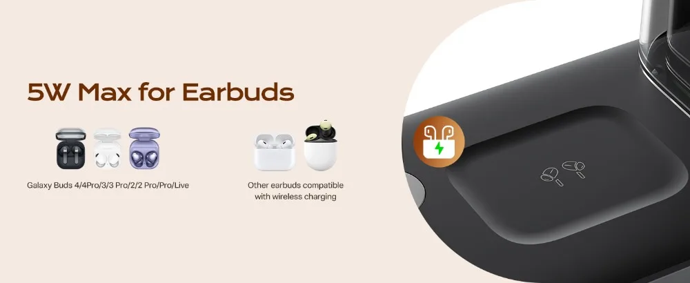 5w wireless charging for earbuds