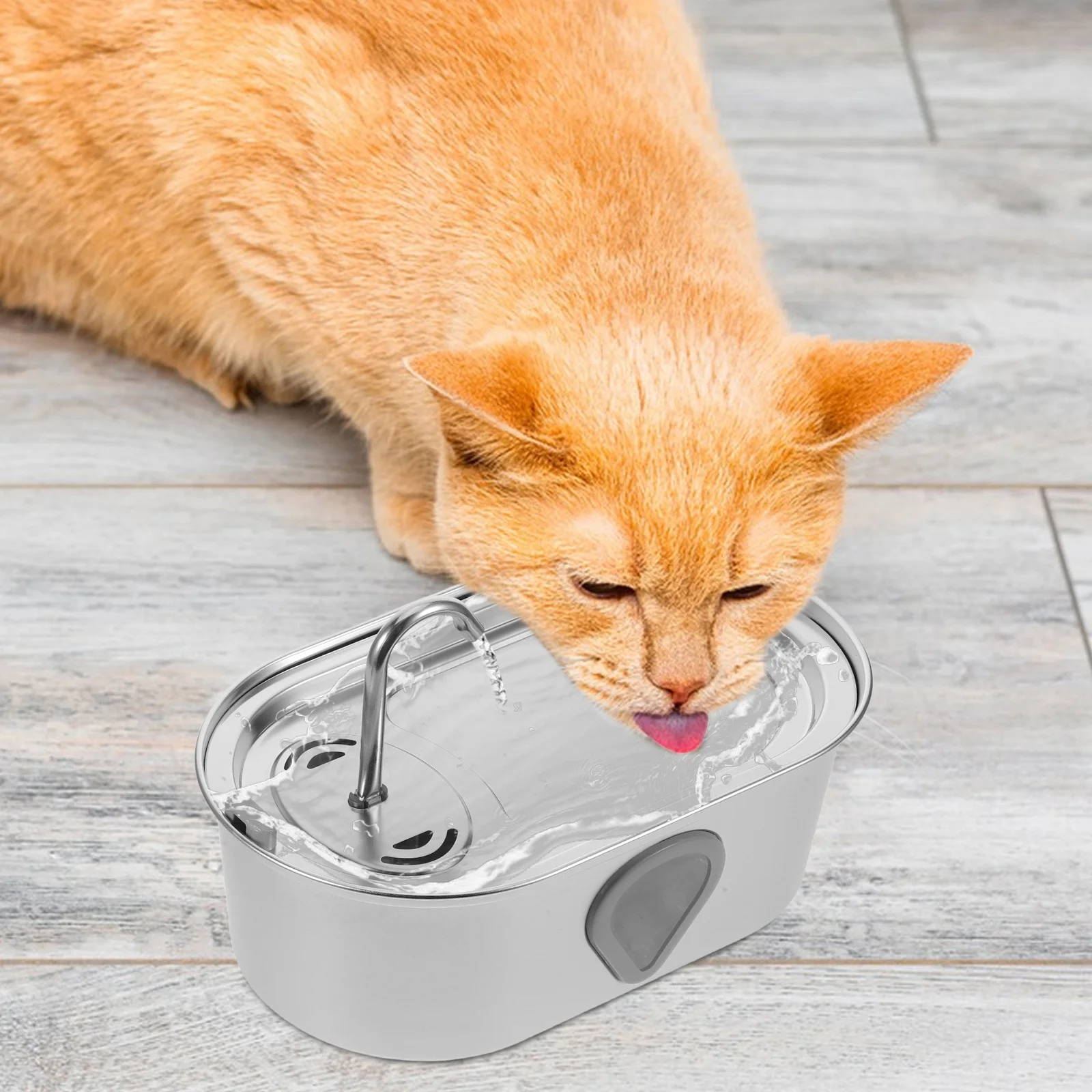 Automatic Pet Water Fountain 3.5L Stainless Steel Quiet Cat Water Dispenser USB Pet Drinking Fountain for Dogs