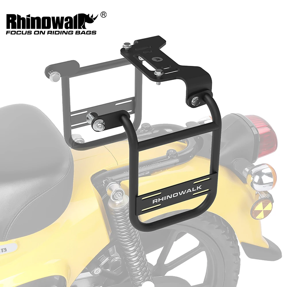 Rhinowalk Motorcycle Rear Rack For HONDA CROSS CUB (C110x) Abrasion Resistant Motorcycle Side Saddle Bag Mounting Rear Rack