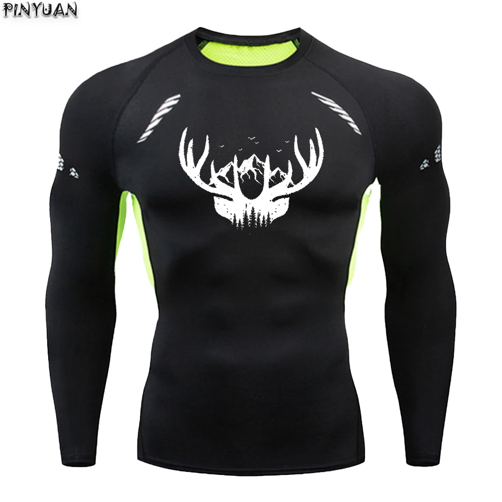 （Mascot）Sports training, fitness, quick drying, breathable, super elastic men's long sleeved T-shirt