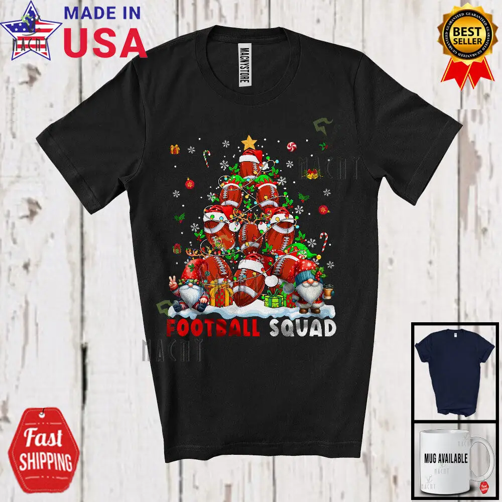 

Football Squad; Lovely Football Equipment Christmas Tree; Sport Gnomes T-Shirt